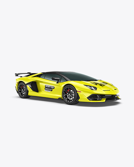 Sport Car Mockup - Half Side View