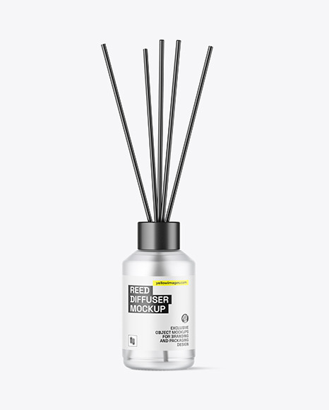 Frosted Glass Diffuser Bottle Mockup