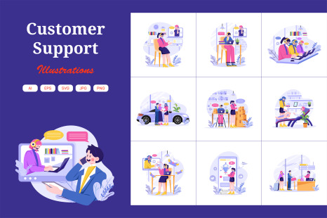 M632_Customer Support Illustration Pack