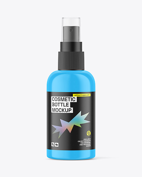 Glossy Spray Bottle Mockup