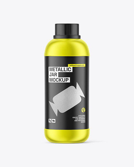 Metallic Jar Mockup