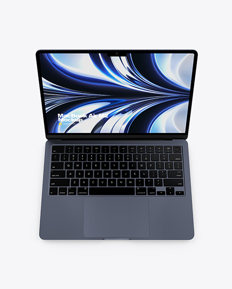 MacBook Air M2 Midnight Mockup