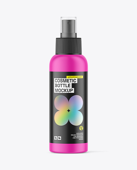 Matte Cosmetic Spray Bottle Mockup