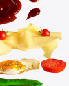 Burger with Flag Mockup