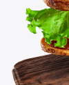 Burger with Flag Mockup