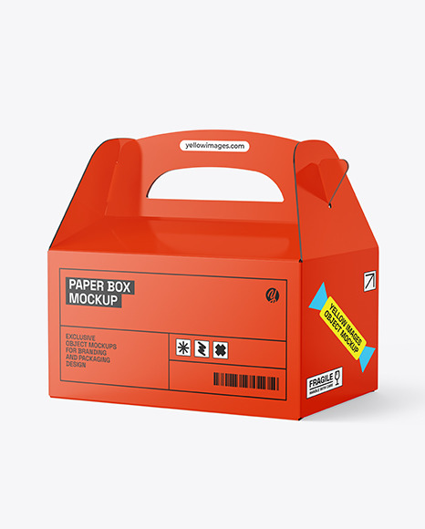 Glossy Paper Box Mockup