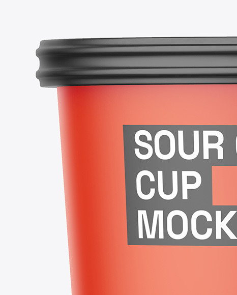 Matte Sour Cream Cup Mockup