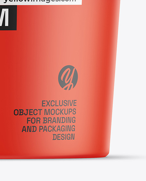 Matte Sour Cream Cup Mockup