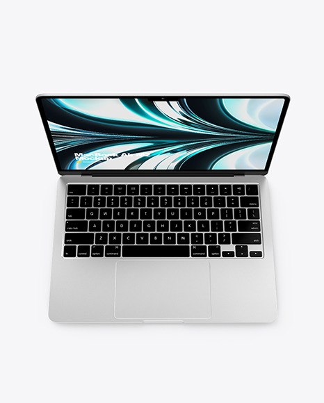 MacBook Air M2 Silver Mockup