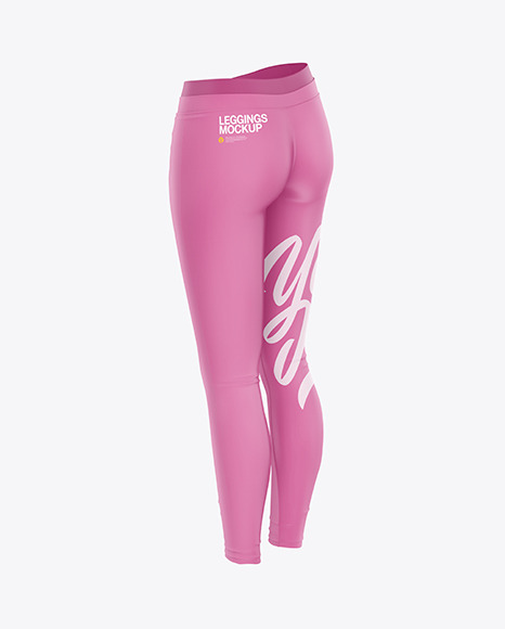 Women’s Leggings Mockup - Back Half Side View