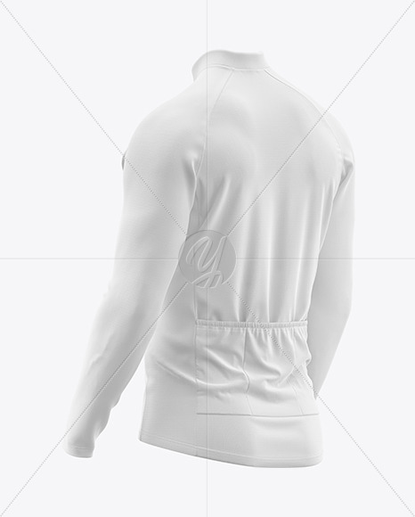 Men's Full-Zip Cycling Jersey Mockup