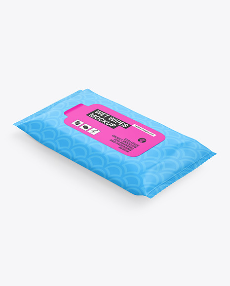 Matte Wet Wipes Mockup