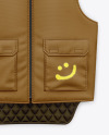 Cotton Vest w/ Patch Pockets Mockup