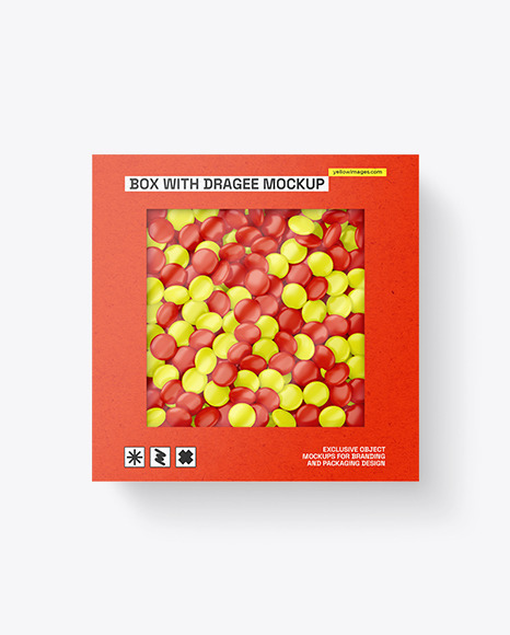 Kraft Box With Dragee Mockup