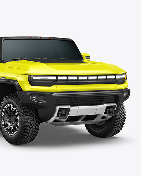 Electric Off-Road SUV Mockup - Half Side View