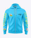 Men's Full-Zip Hoodie Mockup - Front View