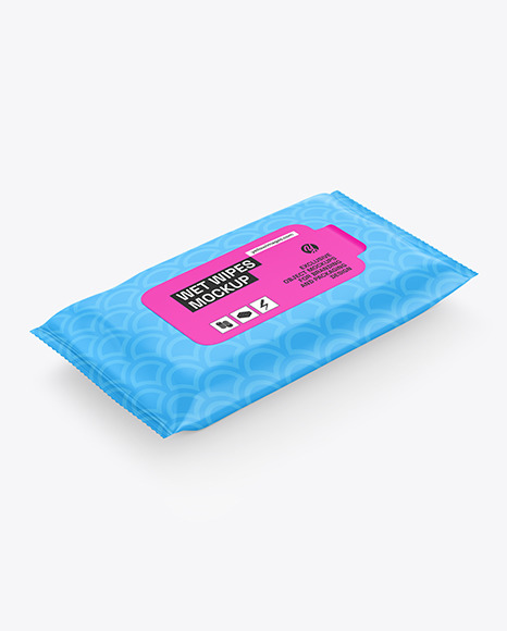 Matte Wet Wipes Mockup