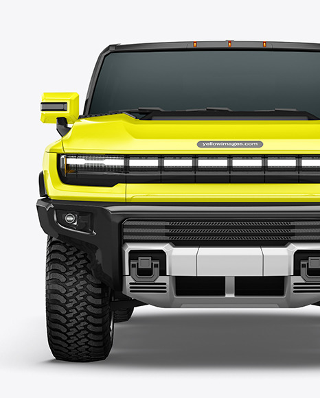 Electric Off-Road SUV Mockup - Front View