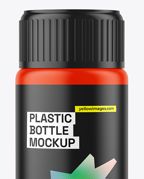 Matte Plastic Bottle Mockup