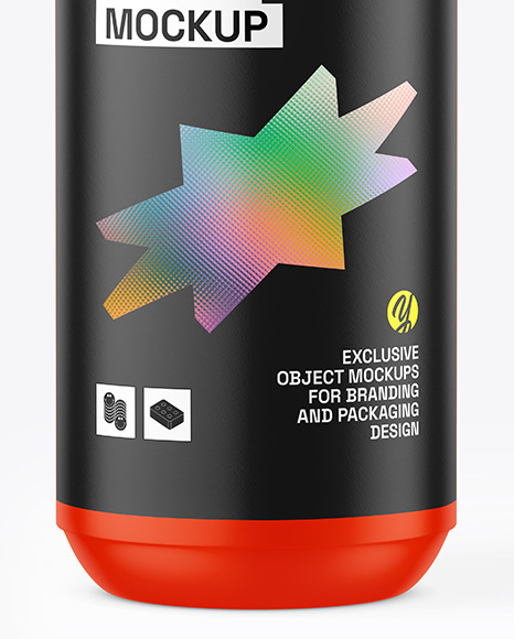 Matte Plastic Bottle Mockup