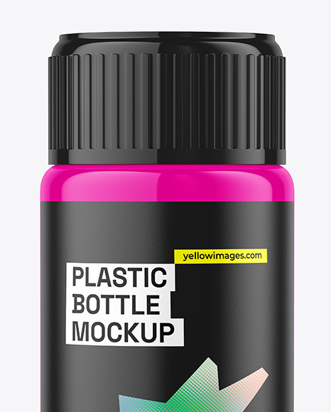 Glossy Plastic Bottle Mockup