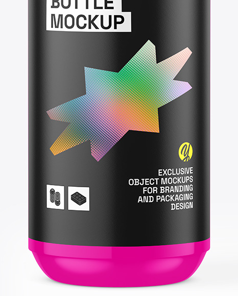 Glossy Plastic Bottle Mockup