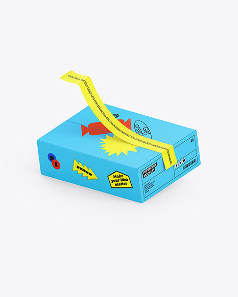 Paper Box W/ Duct Tape Mockup