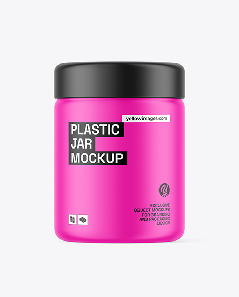 Matte Plastic Jar Mockup