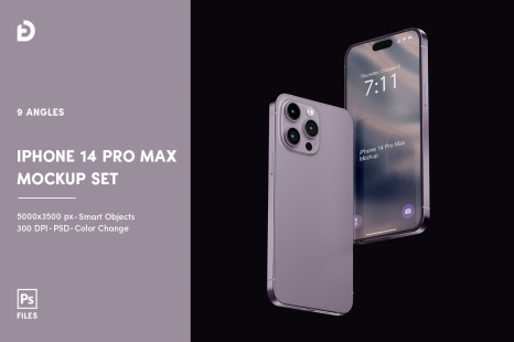 Iphone 14 Pro Max Mockup Set