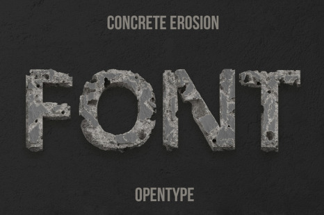 Concrete Erosion Font