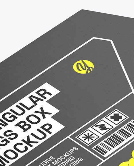 Corrugated Triangular Box w/ Eggs Mockup