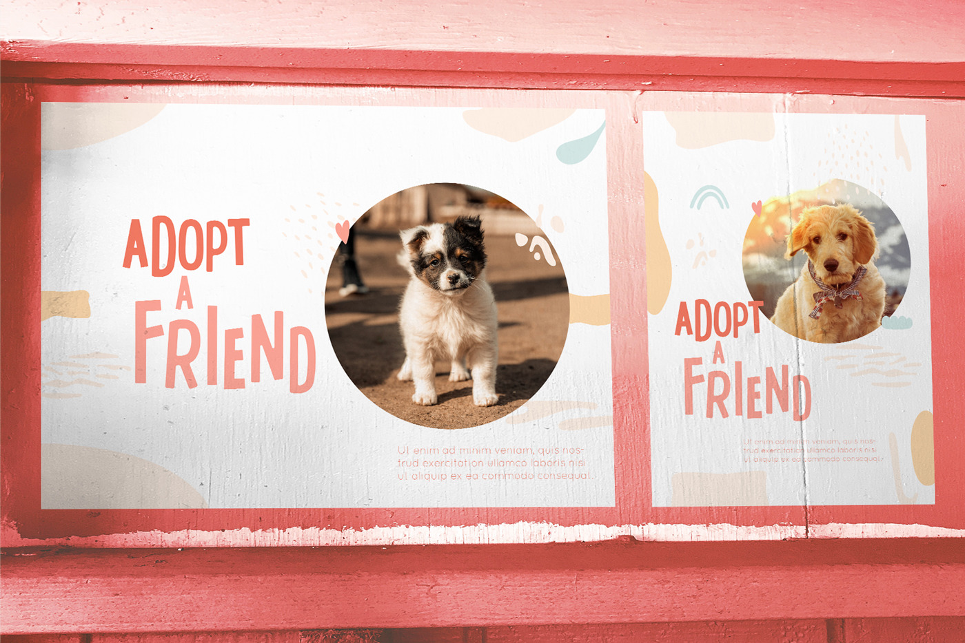 Funny dogs party elements collection