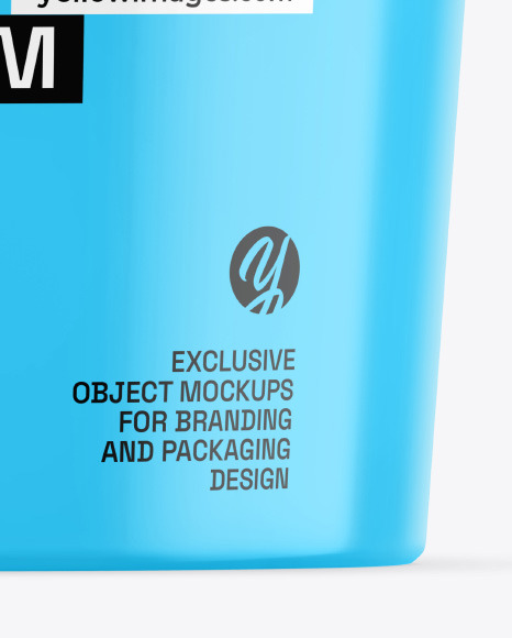 Glossy Sour Cream Cup Mockup