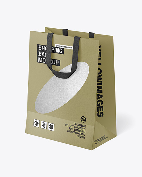 Textured Paper Shopping Bag Mockup