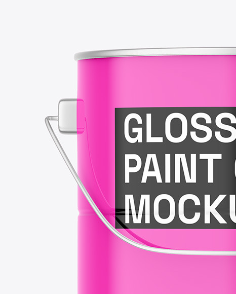 Glossy Paint Bucket Mockup - Free Download Images High Quality PNG, JPG