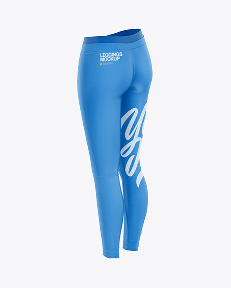 Women’s Leggings Mockup - Back Half Side View