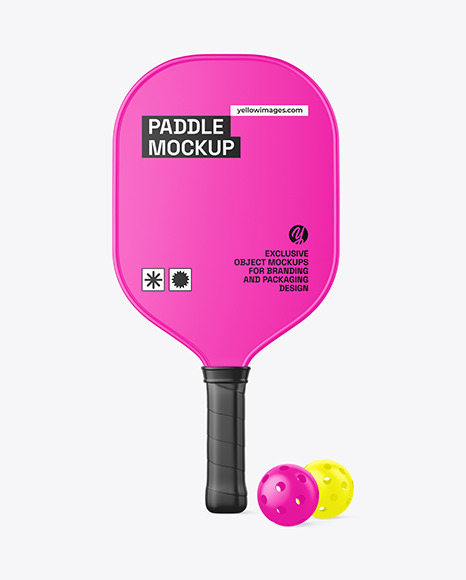 Pickleball Paddles & Balls Mockup