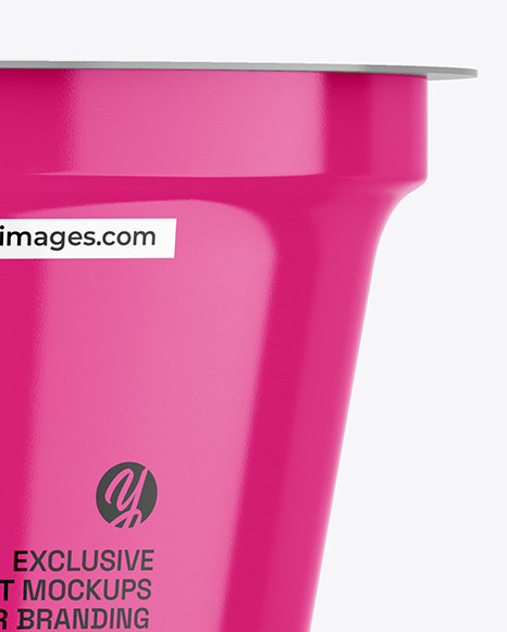 Glossy Yogurt Cup Mockup