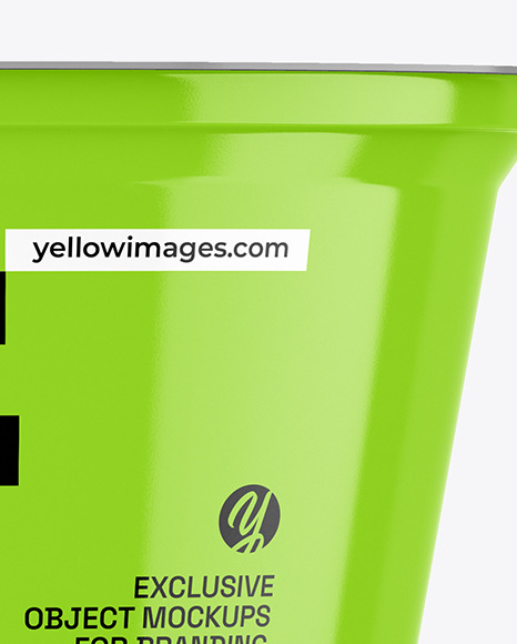 Glossy Yogurt Cup Mockup