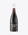 Clear Glass Bottle With Red Wine Mockup