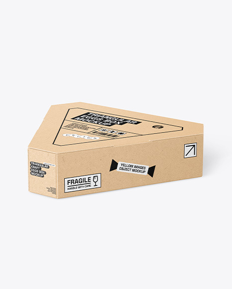 Kraft Triangular Eggs Box Mockup