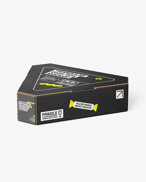 Corrugated Triangular Eggs Box Mockup