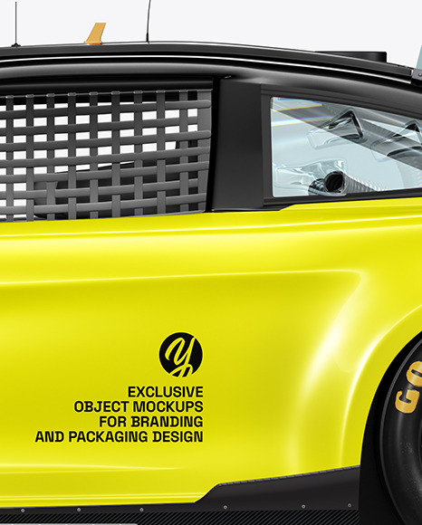 Nascar Race Car Mockup - Side View