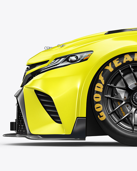 Nascar Race Car Mockup - Side View