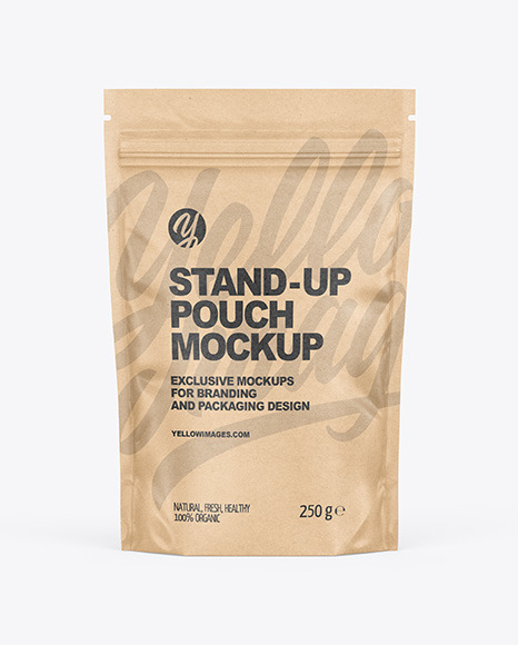 Kraft Stand-up Pouch Mockup