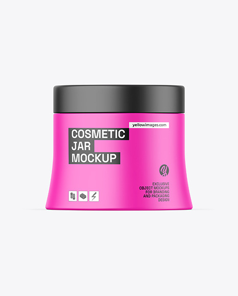 Matte Cosmetic Jar Mockup