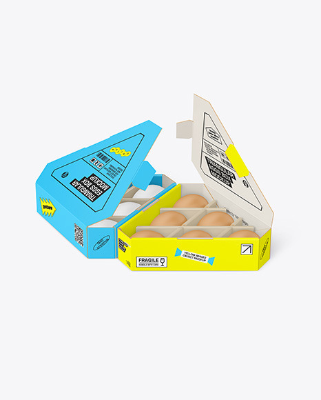 TRIANGULAR EGG BOX MOCKUP