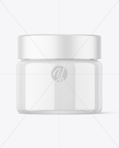15ml Clear Glass Cream Jar Mockup