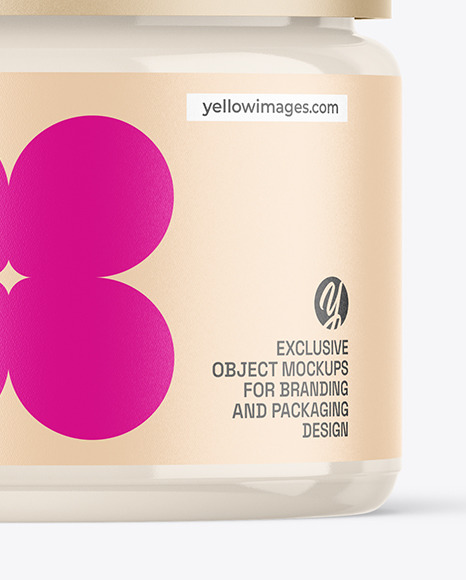 15ml Clear Glass Cream Jar Mockup