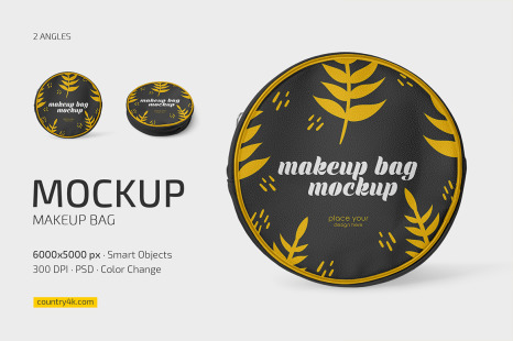 Makeup Bag Mockup Set